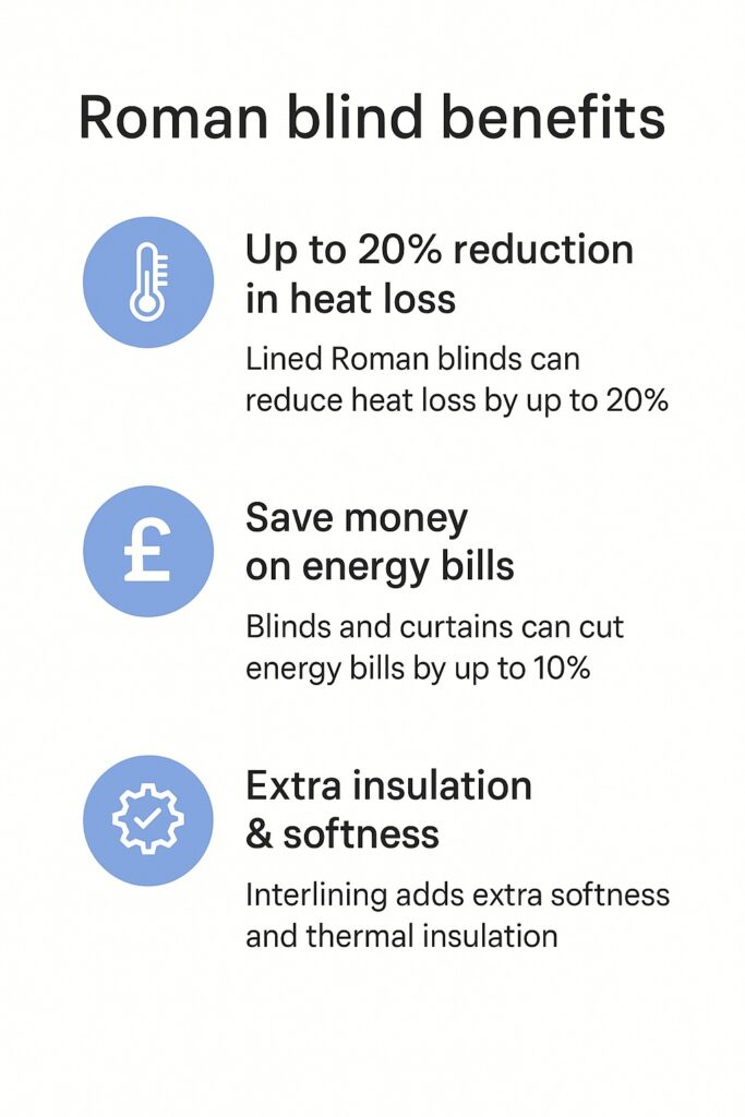 lined roman blinds benefits