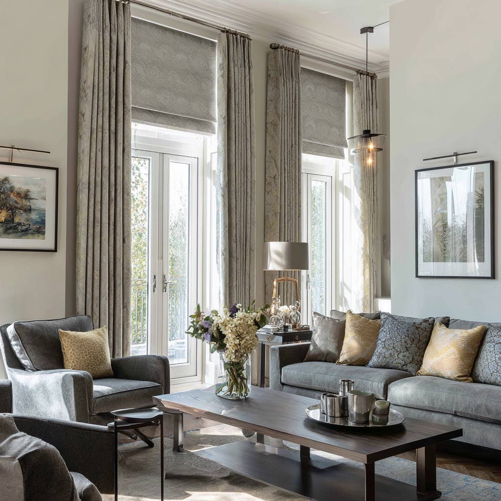 mix blinds and curtains in Livingroom